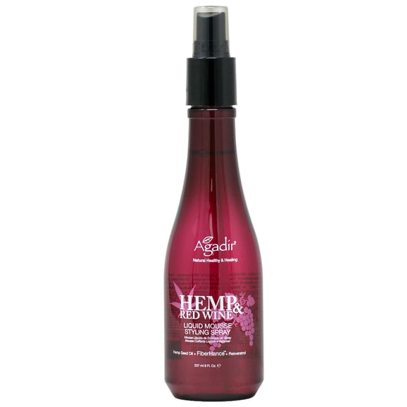 Agadir Hemp & Red Wine Liquid Mousse Stying Spray 237ml/8oz WFS