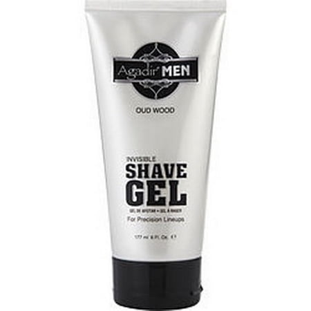 Agadir Men's Invisible Shave Gel - Oud Wood - 6oz
