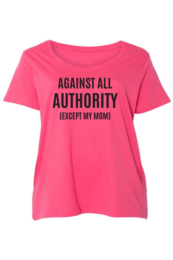 Against All Authority Womens Plus Size Scoopneck Tee