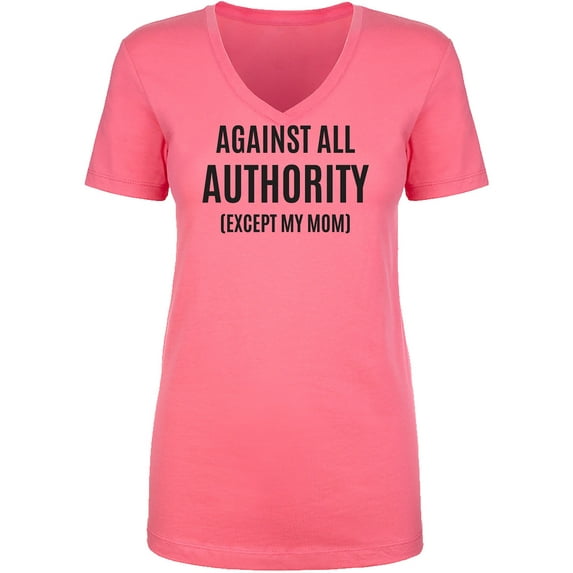 Against All Authority Womens V-Neck T-Shirt