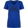 thumbnail image 1 of Against All Authority Womens V-Neck T-Shirt, 1 of 2