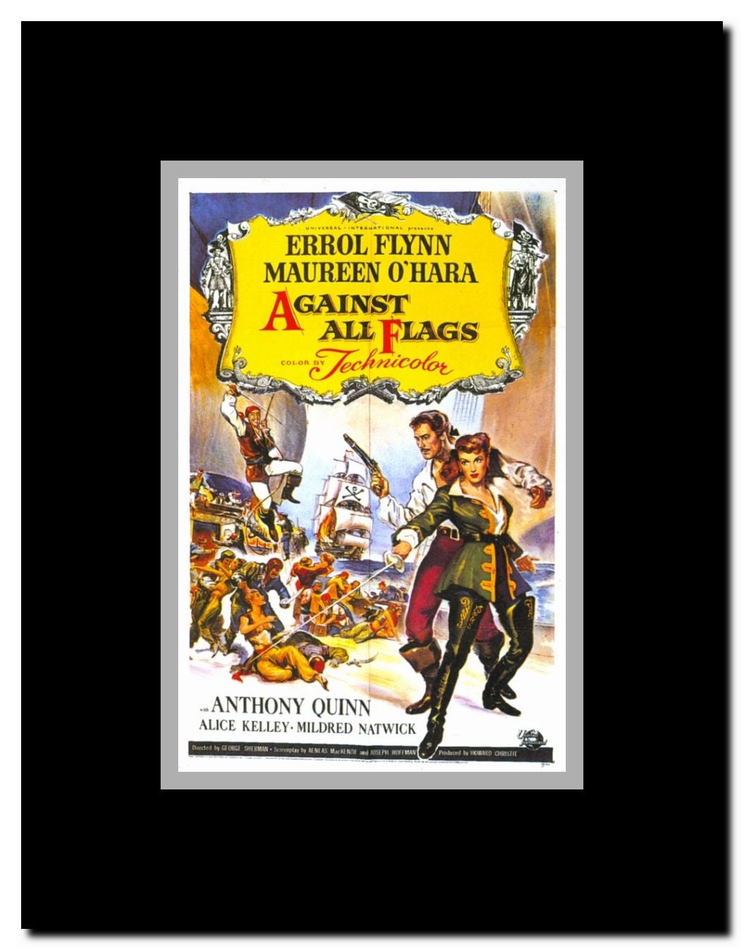 Against All Flags Framed Movie Poster