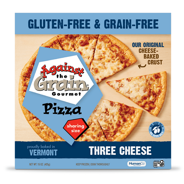 Against the Grain Gluten Free Pizza, Three Cheese Frozen Pizza,10inch
