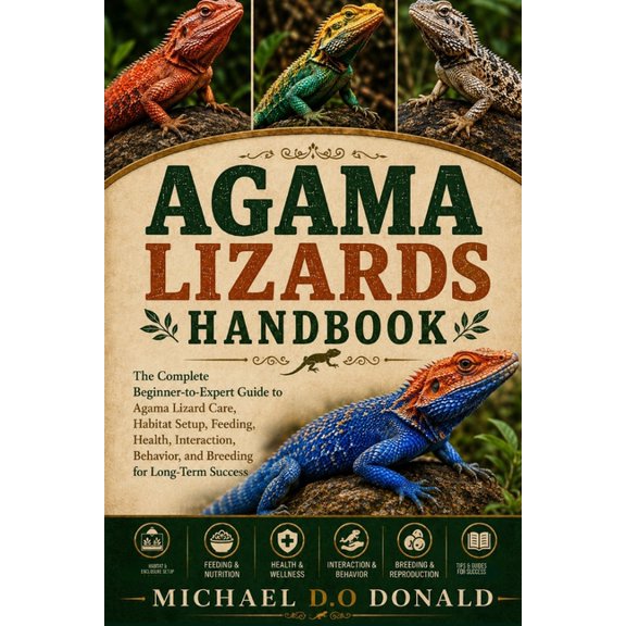 Agama Lizards Handbook: The Complete Beginner-to-Expert Guide to Agama Lizard Care, Habitat Setup, Feeding, Health, Inte, (Paperback)