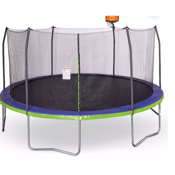 Agame Trampoline Safety Net Replacement Enclosure Net 16' with 6 Poles