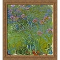 thumbnail image 1 of Agapanthus Flowers 28x30 Large Gold Ornate Wood Framed Canvas Art by Claude Monet, 1 of 2