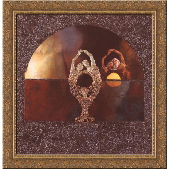 Agape 20x20 Gold Ornate Wood Framed Canvas Art by Devonas, Patrick