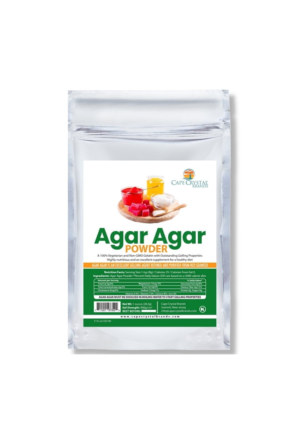 Agar Agar Powder 1-oz. by Cape Crystal Brands-Thickens and Gels