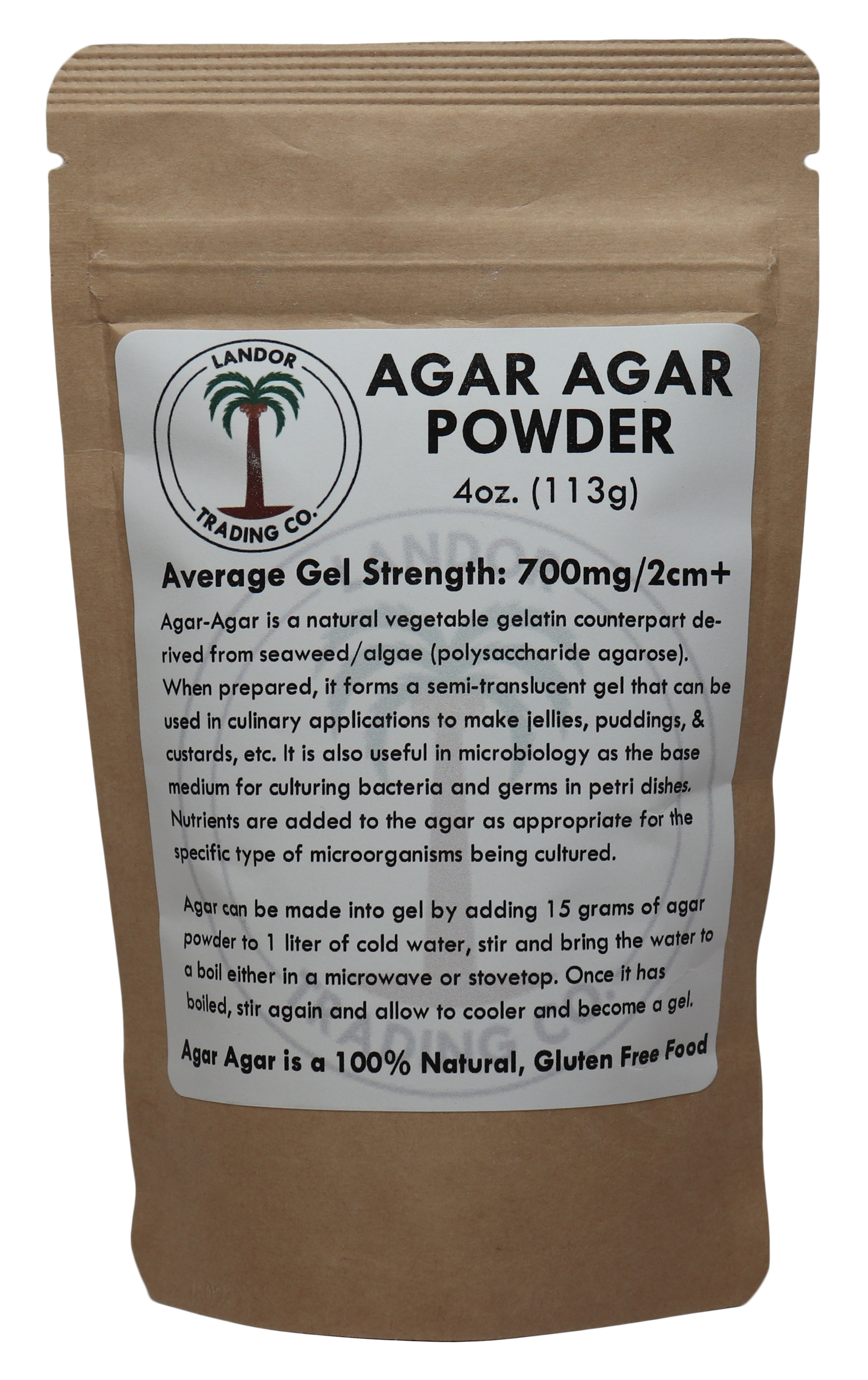 Agar Agar Powder 4 Ounces - Average Gel Strength - image 1 of 7