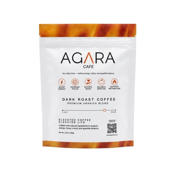 Agara Cafe Dark Gourmet Coffee, Premiun Arabic Blend, 3.18 oz (90g)