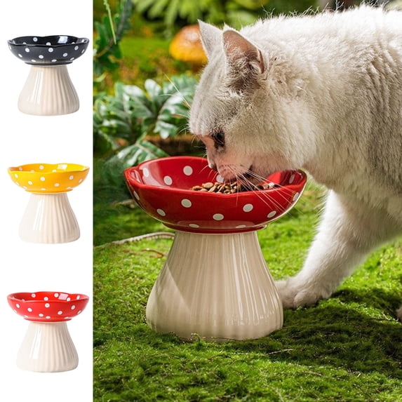 View of Agaric Resin Pet Feeding Bowl | Ceramic Food Water Container for ...