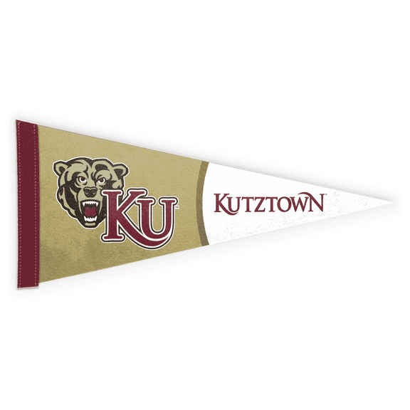 Kutztown Golden KU Bears Pennant flag, Mini Felt Officially Licensed College pennant flags