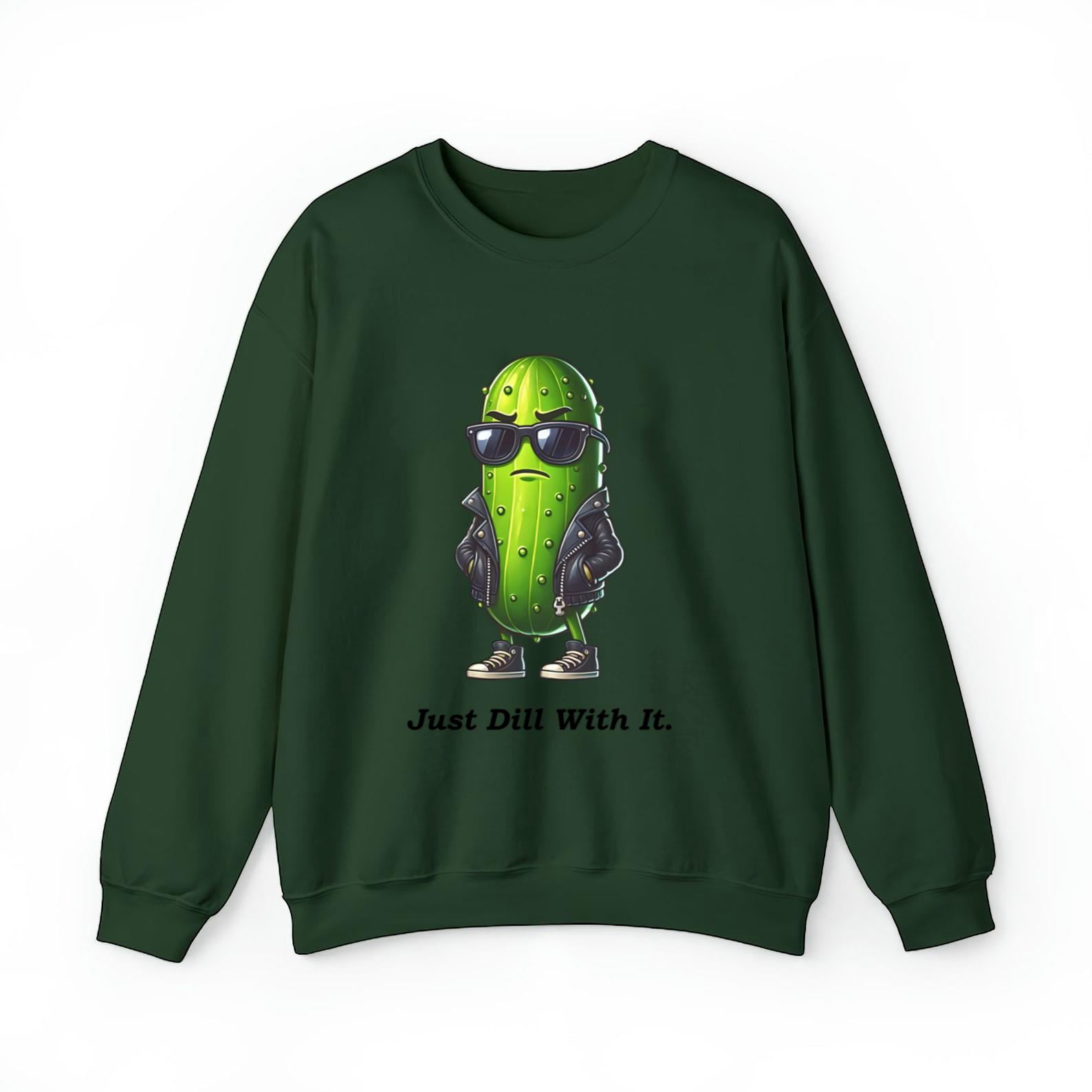 Funny "Just Dill With It" Pickle Pun Hat For Men - Novelty Baseball Cap With Humorous Saying