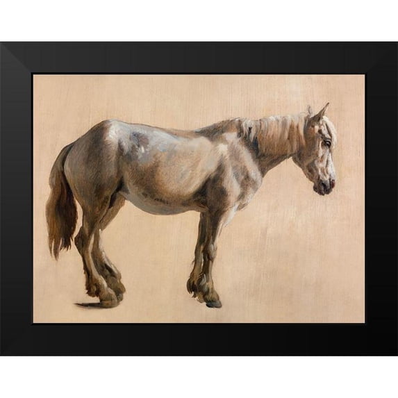 Agasse, Jacques-Laurent 14x12 Black Modern Framed Museum Art Print Titled - Study of a Grey Horse 1800