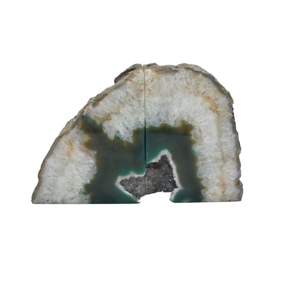 Agate Bookend, Geode Agate Bookend, Decorative Home Accessory, Crystal Bookend, Natural Stone Bookend, 2-3 lbs