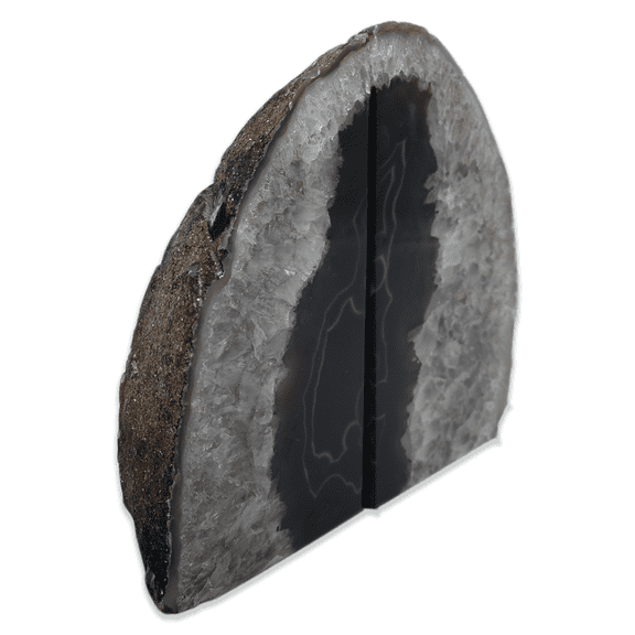 Agate Bookend, Geode Agate Bookend, Decorative Home Accessory, Crystal Bookend, Natural Stone Bookend, 2-3 lbs