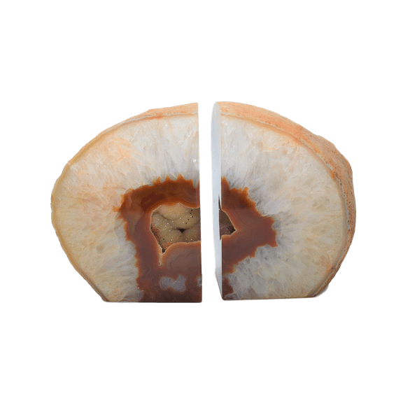 Agate Bookend, Geode Agate Bookend, Decorative Home Accessory, Crystal Bookend, Natural Stone Bookend, 2-3 lbs