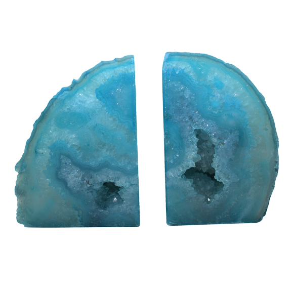 Agate Bookend, Geode Agate Bookend, Decorative Home Accessory, Crystal Bookend, Natural Stone Bookend, 5-7 lbs