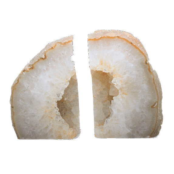 Agate Bookend, Geode Agate Bookend, Decorative Home Accessory, Crystal Bookend, Natural Stone Bookend, 7-9 lbs