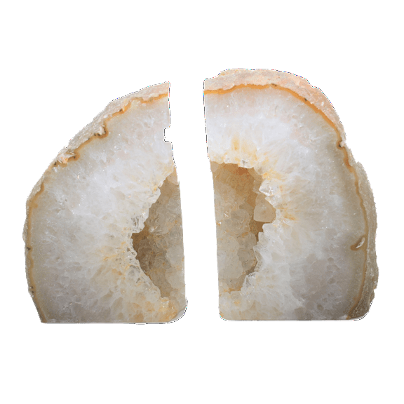 Agate Bookend, Geode Agate Bookend, Decorative Home Accessory, Crystal Bookend, Natural Stone Bookend, 7-9 lbs