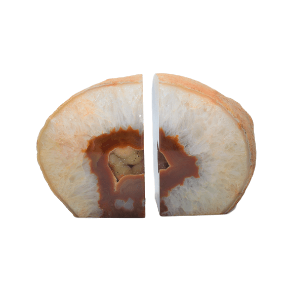 Agate Bookend, Geode Agate Bookend, Decorative Home Accessory, Crystal Bookend, Natural Stone Bookend, 7-9 lbs