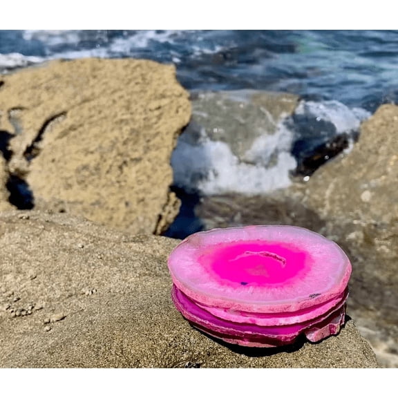 DashAlexandra Purple Brazlian Agate Coasters Set of 4 Count