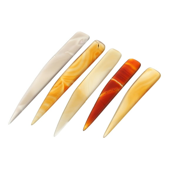 Supvox Jewelry Polishing Cutter Agate Tools for Metal Clay Work 5Pcs
