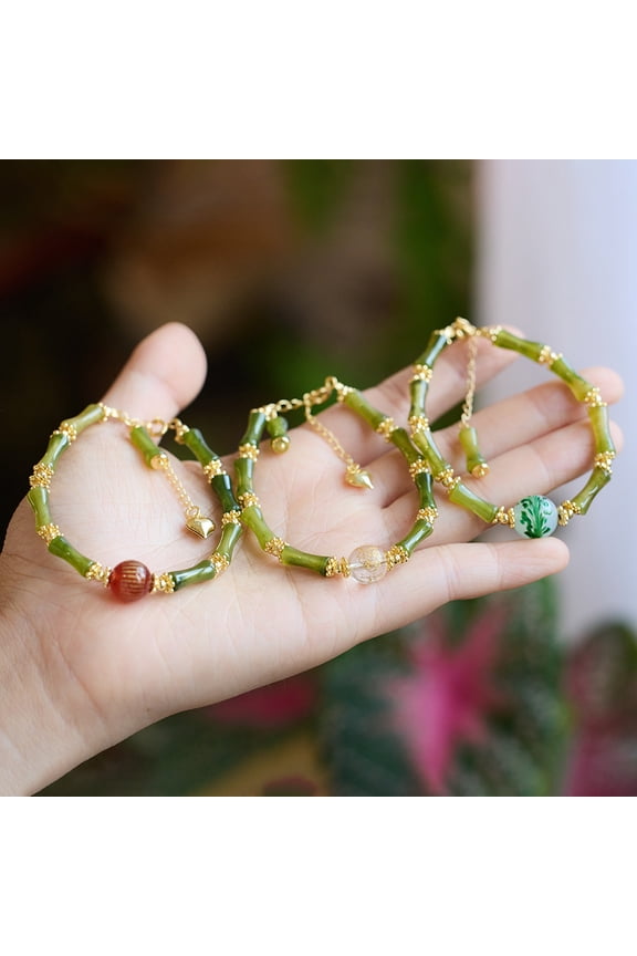 Agate Heart Sutra Crystal Bracelet Simple