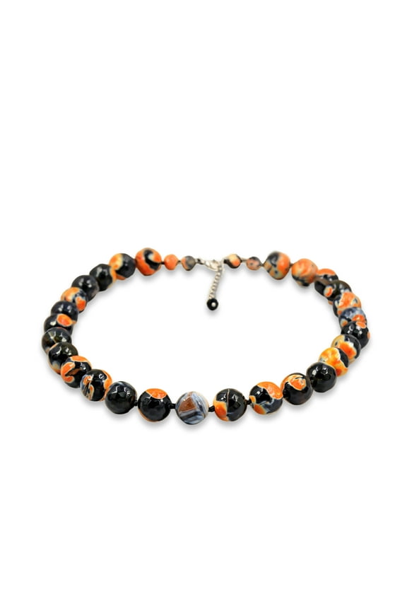 Knotted Black Agate Necklace, 1 Count
