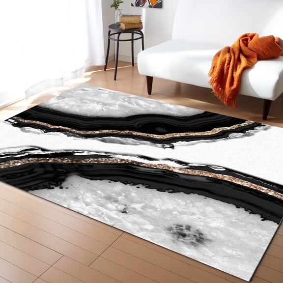 Agate Marble Glam r for Home Living Room Bedroom Bedside r Large Area Rug Kids Room Crawl Mat