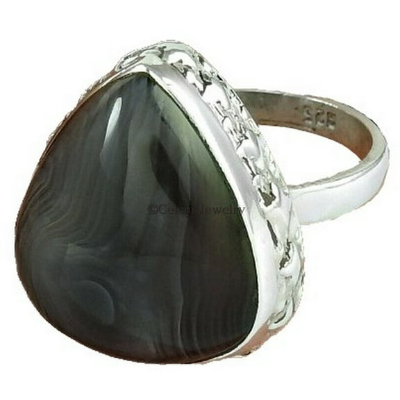 Agate Natural Healing Gemstone Ethnic Ring, Friendship Gifts, Solitaire Ring, Bridesmaid Gifts For Women, Promise Ring, Proposal Ring, Delicate Ring, Cool Ring, Mothers Day Gift (agate, Size 7)