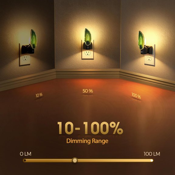 Agate Night Lights Plug into Wall, Dimmable Night Lights with Adjustable Brightness, LED Nightlight with Dusk to Dawn Sensor, Green Healing Stone Agate 3000K Warm White for Hallway Bedroom