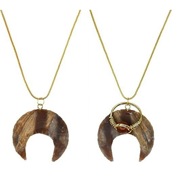 Agate Ring Keeper Necklace (Gold Chain Necklace)