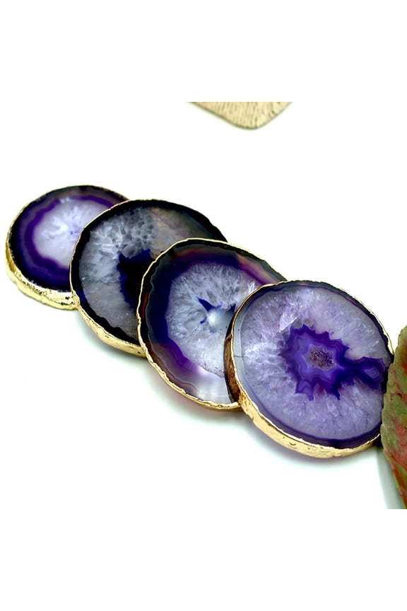 Agate Slices Geode Stones,Place Card,Irregular Home Decoration Healing Crystals Collection 6-8 cm 1 PC