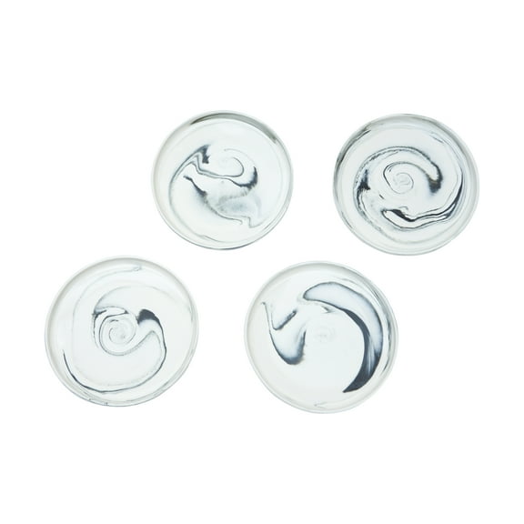 Agate Ware Swirl Design Stoneware Dinner Plate Set of 4