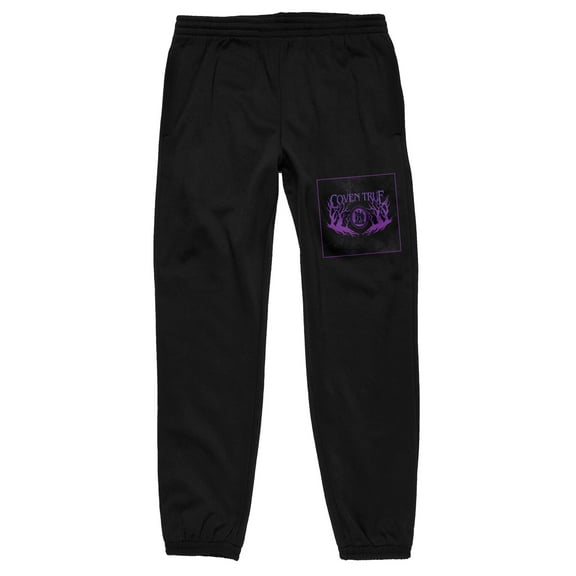 Agatha All Along (Disney+) Coven True Purple Silhouettes Adult Black Jogger Pants - Medium