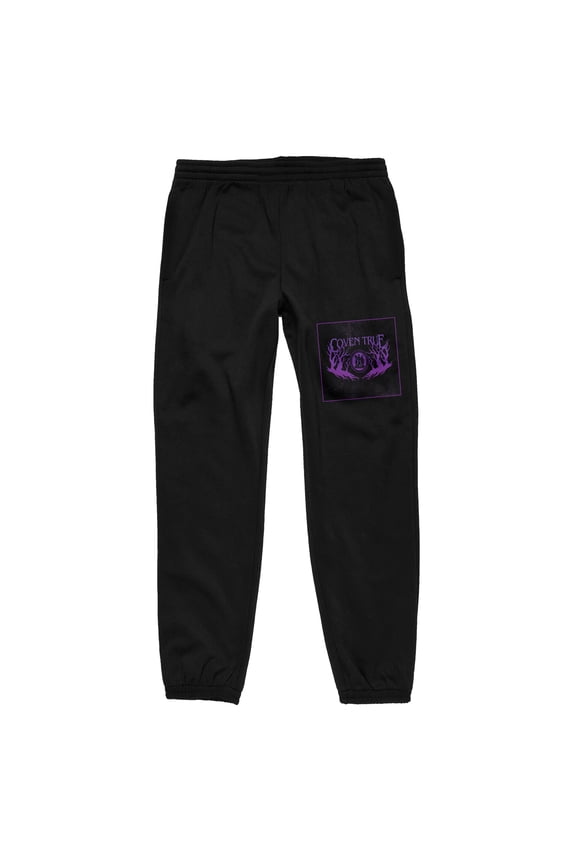 Agatha All Along (Disney+) Coven True Purple Silhouettes Adult Black Jogger Pants - Medium