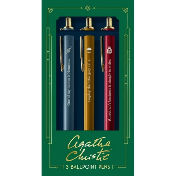 Agatha Christie Pen Set: 3 Ballpoint Pens (Other)