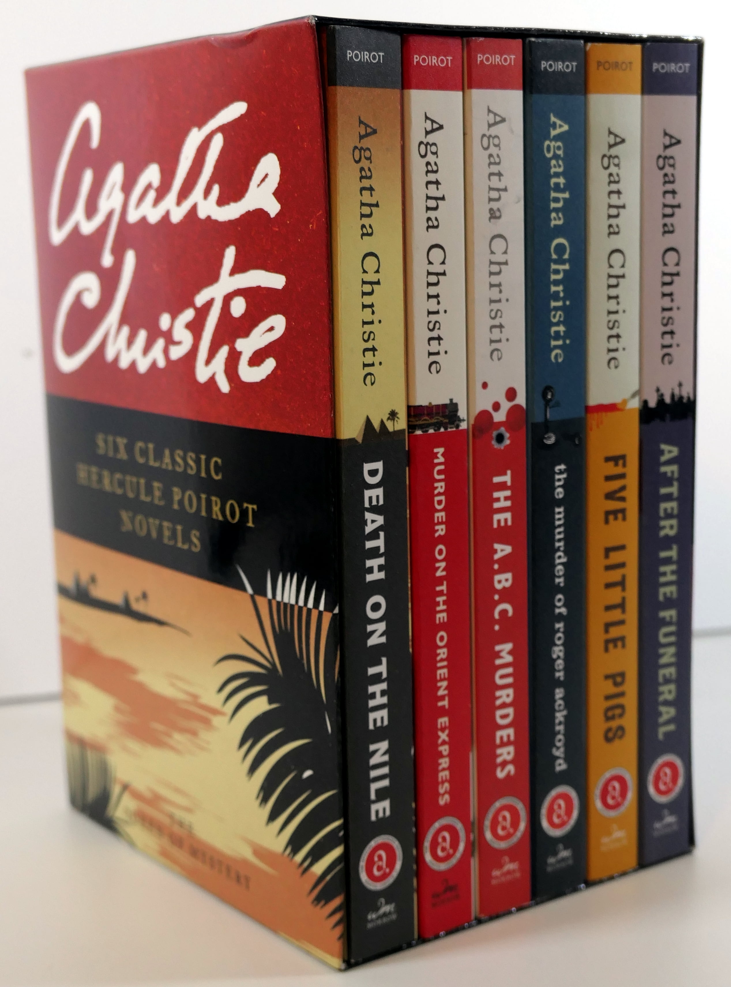 Agatha Christie Six Hercule Poirot Murder Book Mysteries in Slipcase NEW