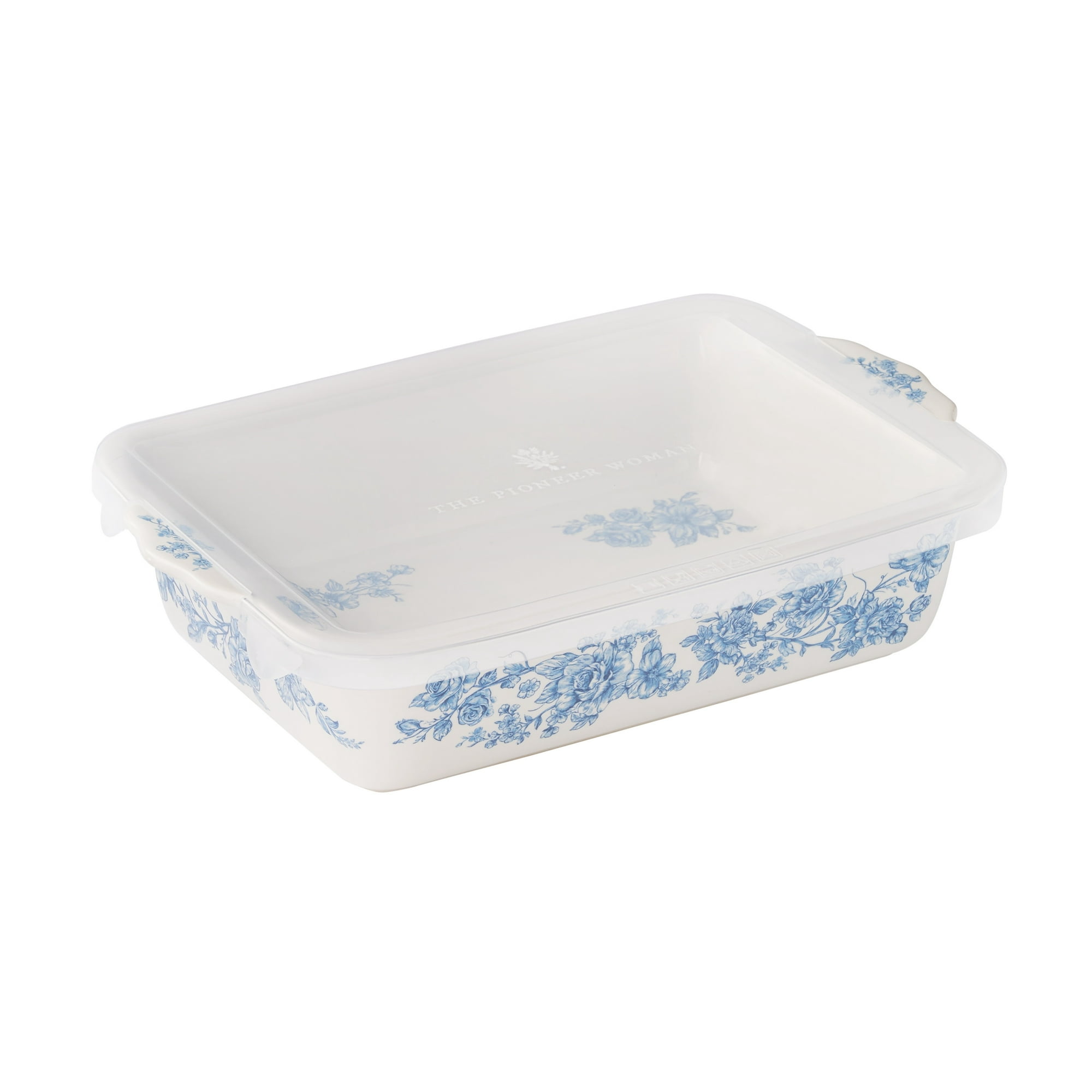The Pioneer Woman Agatha Small Rectangular Baker with Lid, 7" x 11"