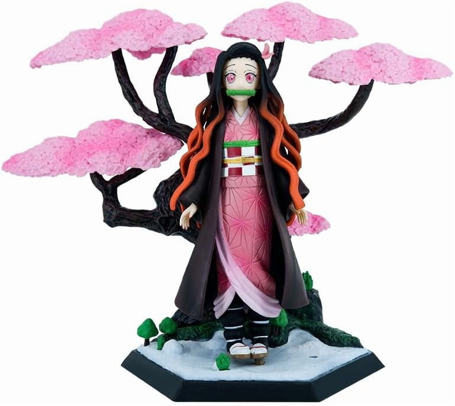 Agatsuma Figure Nezuko Figure Tanjirou Figure Kochou Shinobu Figure Scenes Figurine 20cm/7.9inch PVC Character Statue Souvenirs Anime Fans Gifts (Kamado Nezuko)