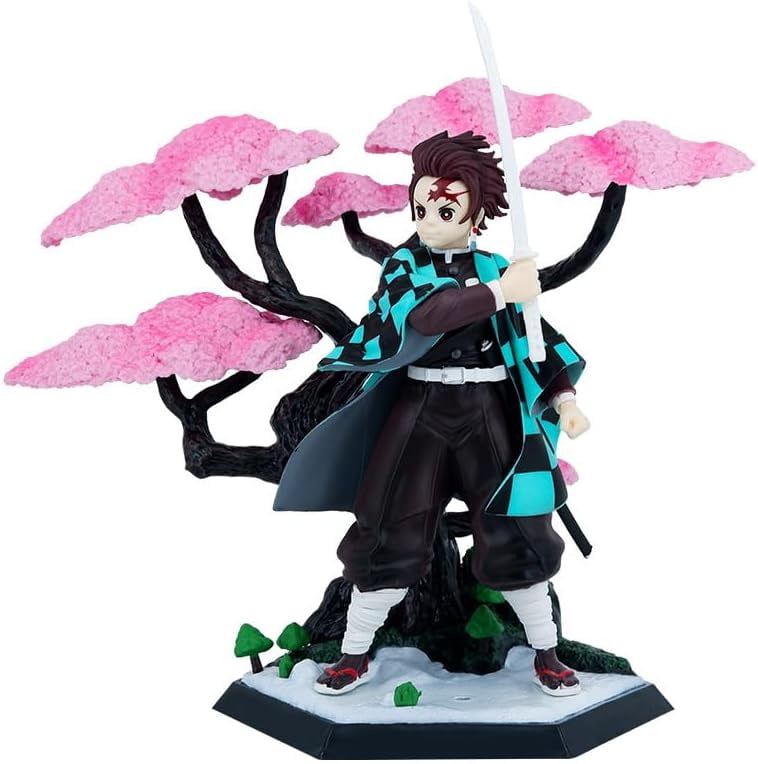 Agatsuma Figure Nezuko Figure Tanjirou Figure Kochou Shinobu Figure Scenes Figurine 20cm/7.9inch PVC Character Statue Souvenirs Anime Fans Gifts (Kamado Tanjirou)
