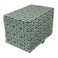 thumbnail image 1 of Agave Dog Crate Cover, Cacti Plants in Pots Endemic Flora Motifs on Sketchy Striped Backdrop, Easy to Use Pet Kennel Cover for Medium Large Dogs, 35" x 23" x 27", Pale Grey Almond Green, by Ambesonne, 1 of 6