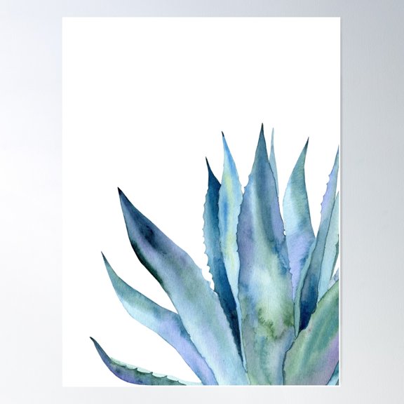 Agave Leaves Poster Wall Art, Modern Wall Decor For Living Room Bedroom, 24x36 UNFRAMED