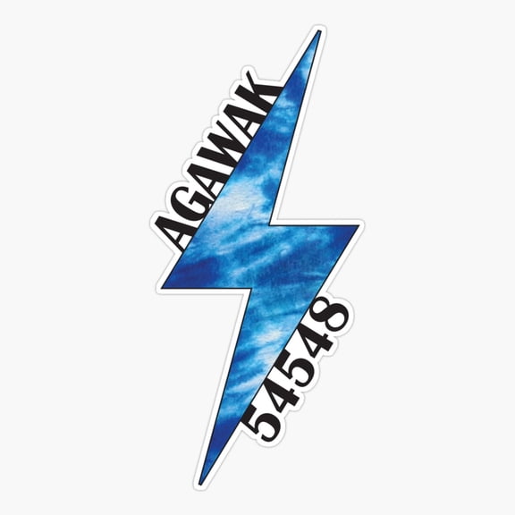 Agawak Lightning Bolt Camp Art Vinyl Decal Sticker