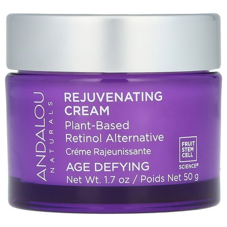 Andalou Naturals Rejuvenating Cream, Plant-Based Retinol Alternative, 1.7 oz (50 g)
