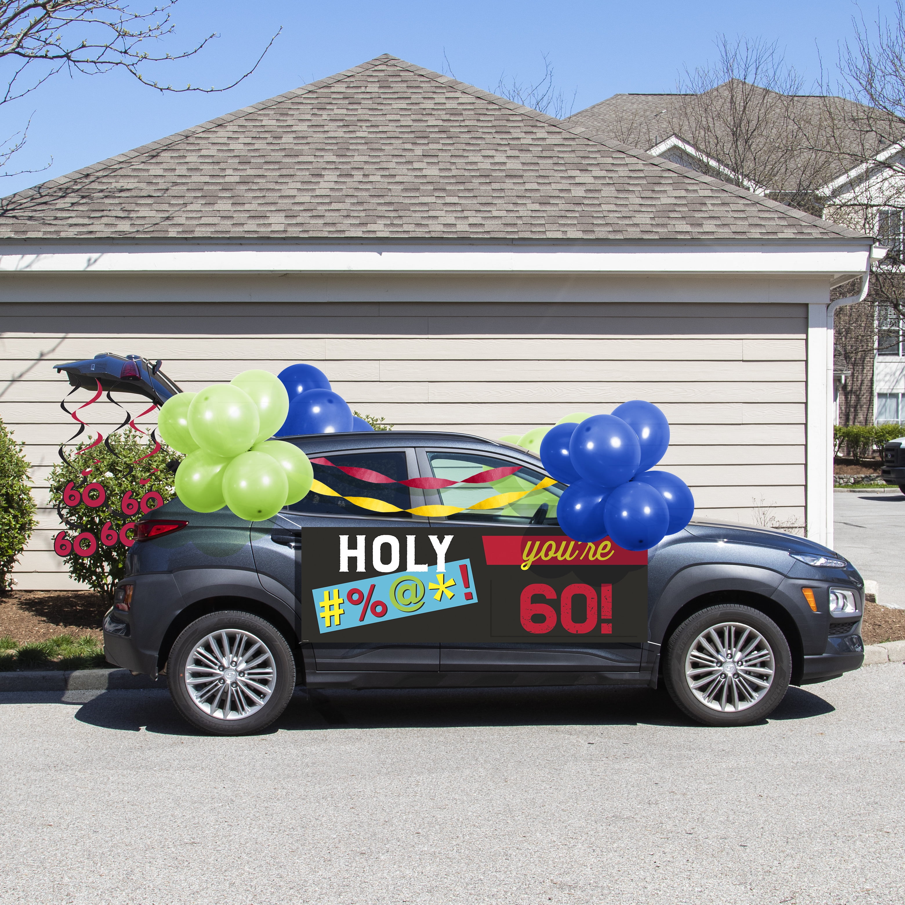 Age Humor 60th Birthday Parade Car Decorations Kit Walmart