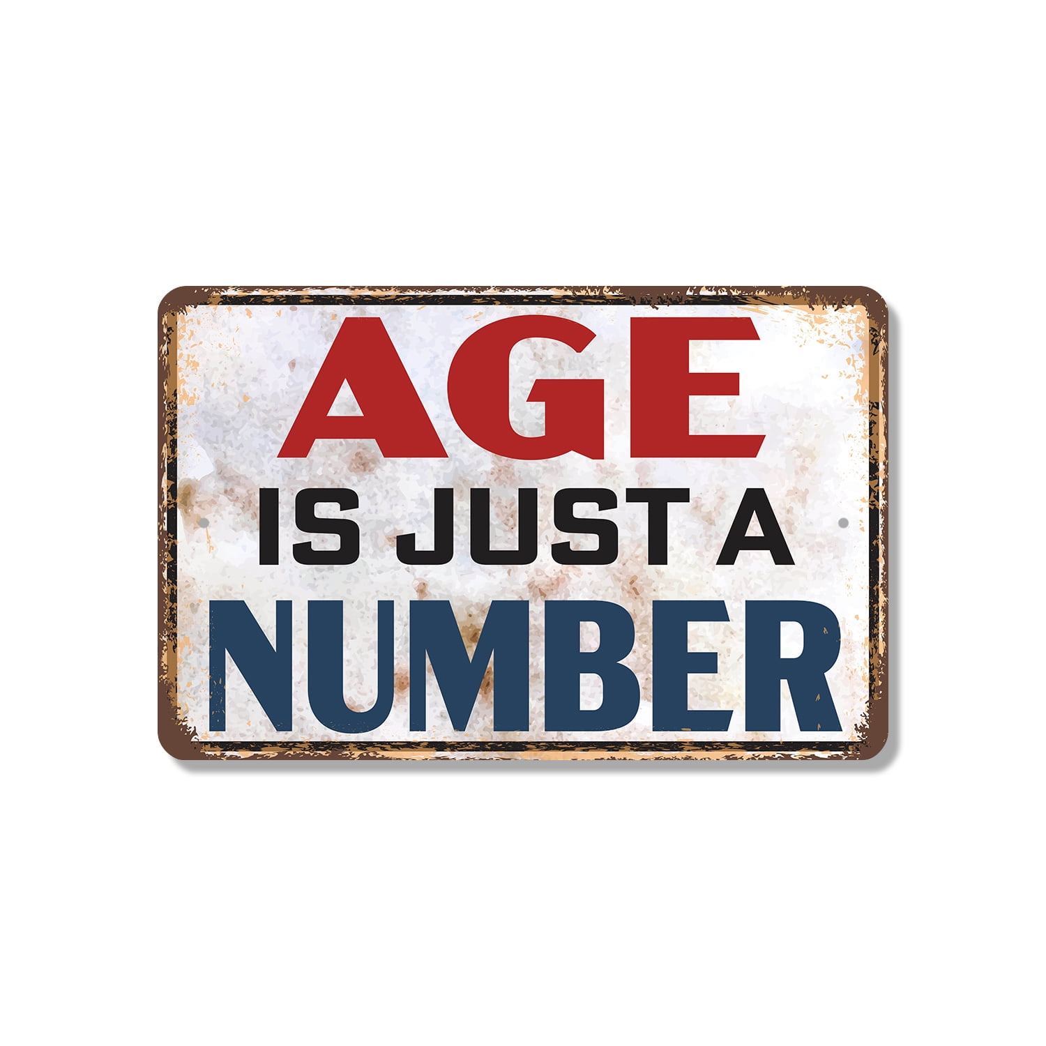 Age Is Just A Number (2 Pack) 8 Inch x 12 Inch Novelty Plastic Sign ...