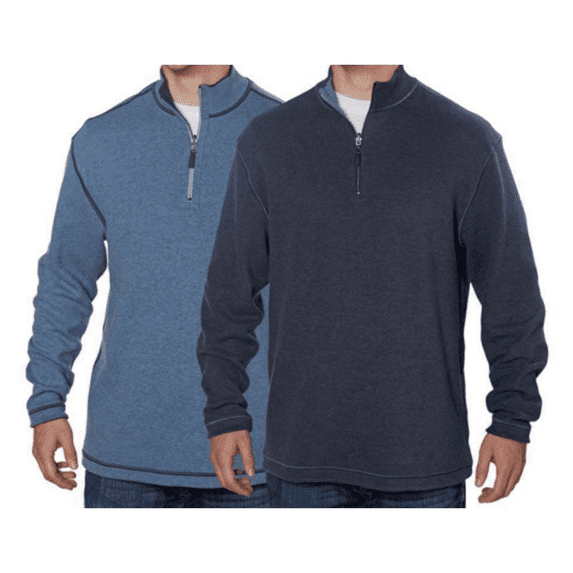 Age of Wisdom Men's Reversible Sweater, Blue,s