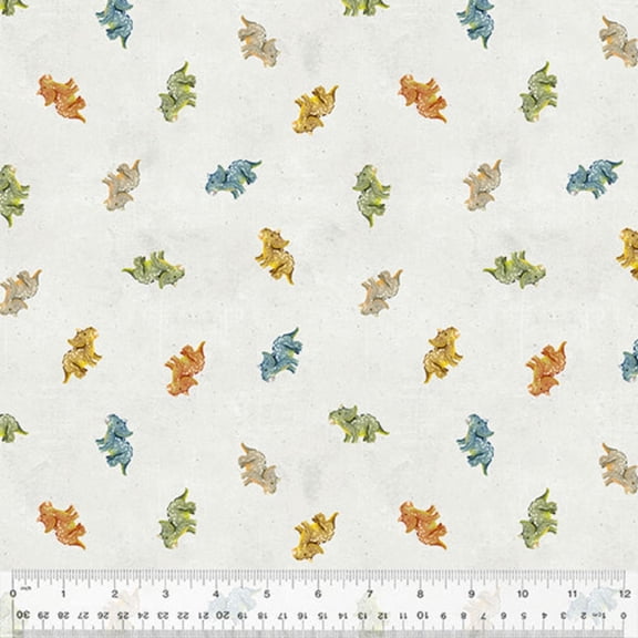 Age of the Dinosaurs, Tiny Triceratops, Linen-1/4 yard